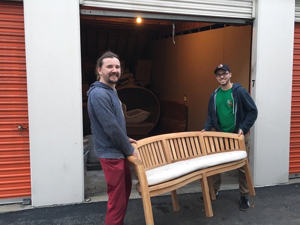 Professional movers loading boxes in East Los Angeles, CA home